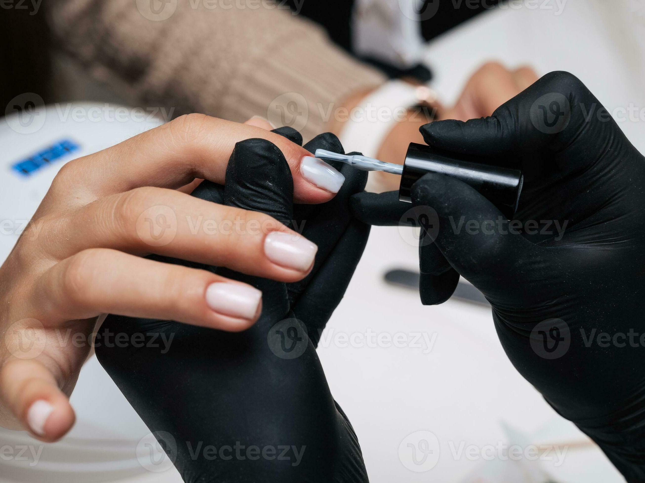 Professional manicure treatment with elegant nail finish